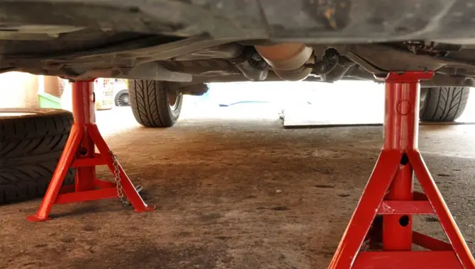 Setting The Jack Stands Under The Car