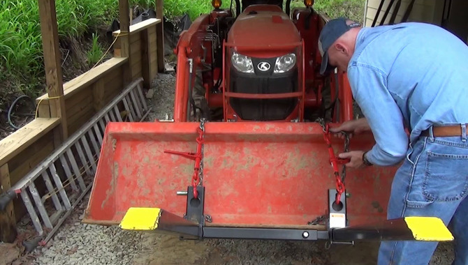 Attach the Forks of the Tractor to the Shed