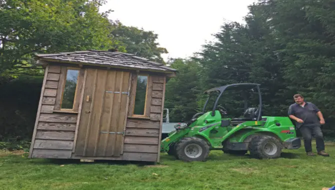 The eight easy steps for moving your shed with a tractor