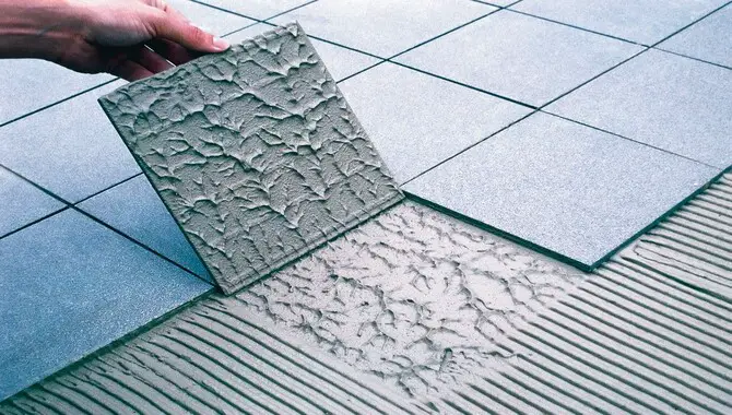 Secure Tiles With Adhesive