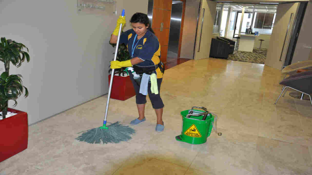 Cleaning The Area