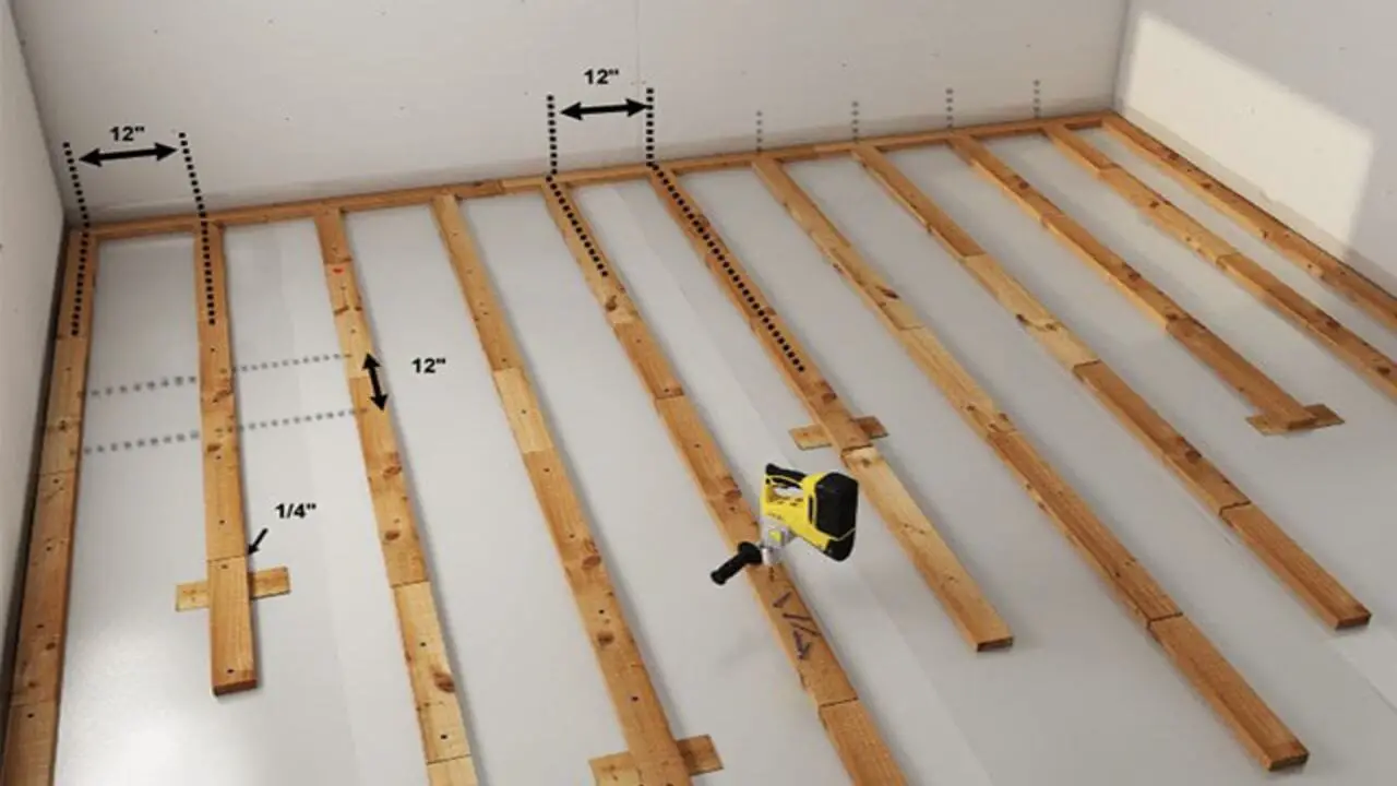 How To Build A Raised Floor Over Concrete Slab - Complete Process