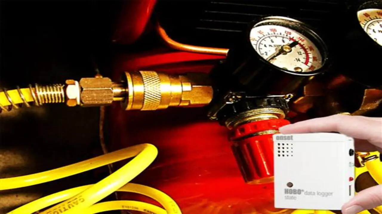 Operating The Air Compressor And Monitoring The Pressure Gauge