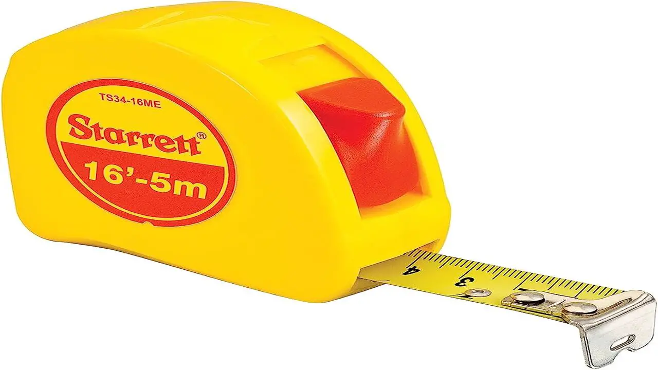 Starrett Kts34-16-N Abs Plastic Case Yellow Measuring Tape
