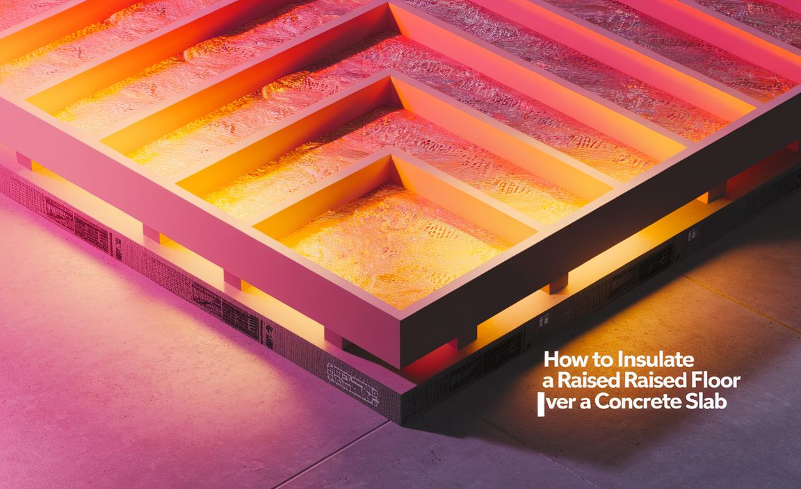 How to insulate a raised floor over a concrete slab