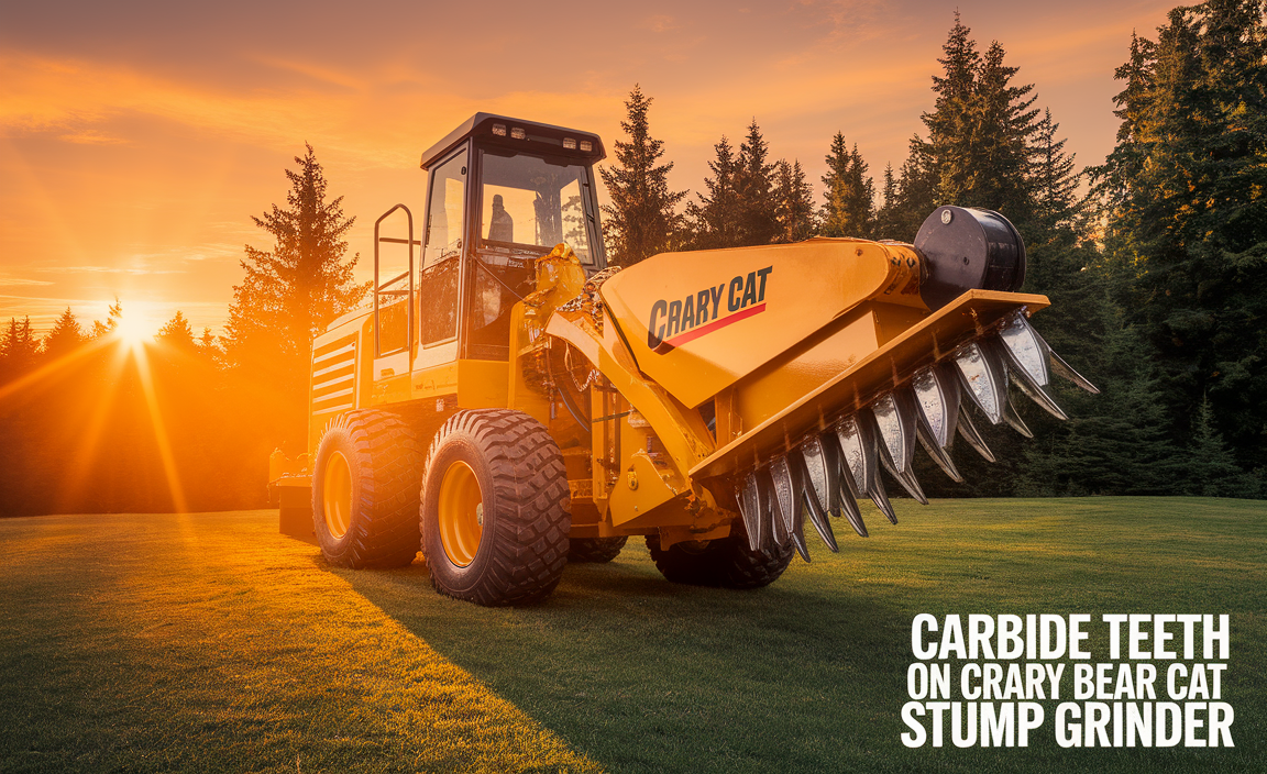Carbide Teeth on Crary Bear Cat Stump Grinder