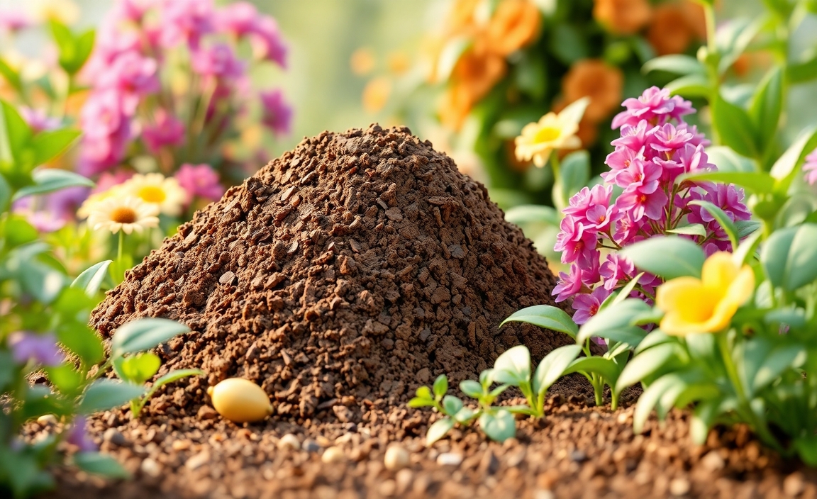 Compost for gardens Using a process