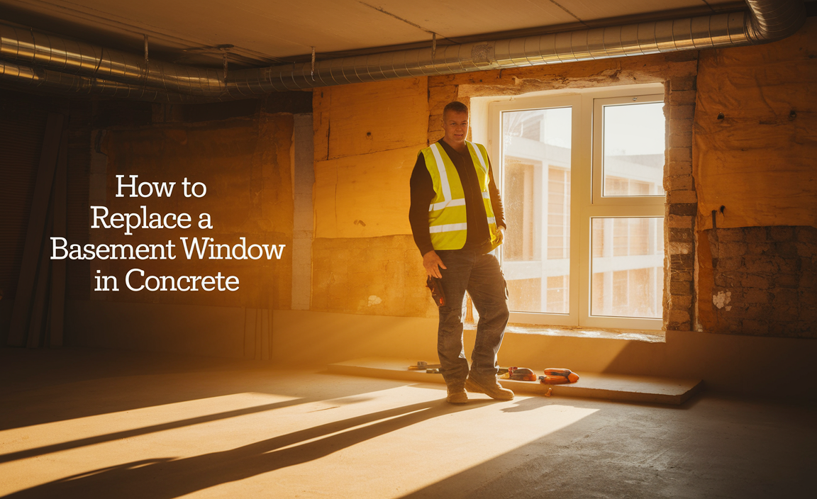 How to replace a basement window in concrete