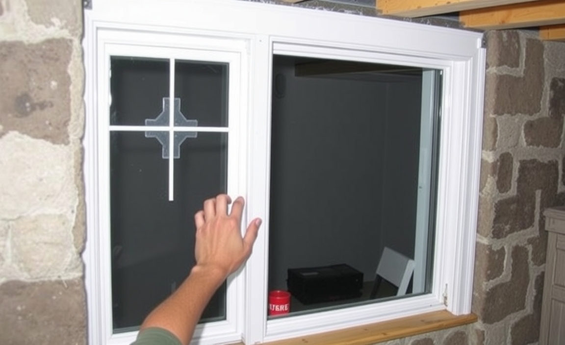 Install the new window in the opening