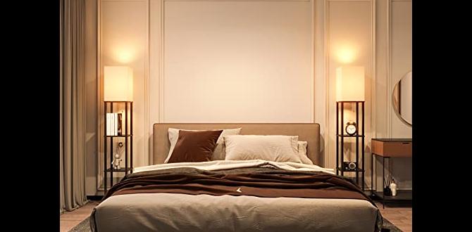 should bedside lamps be taller than the headboard