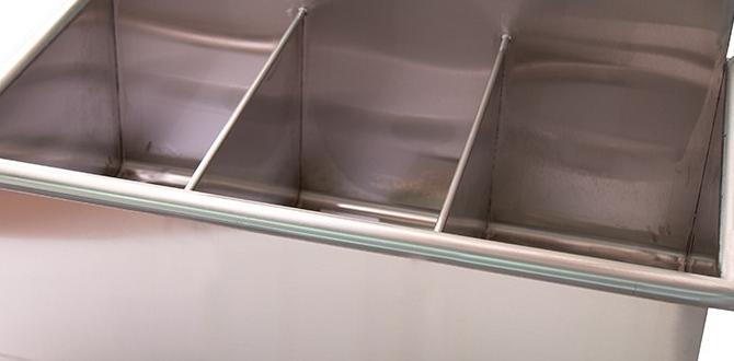 a correctly designed and installed three compartment sink