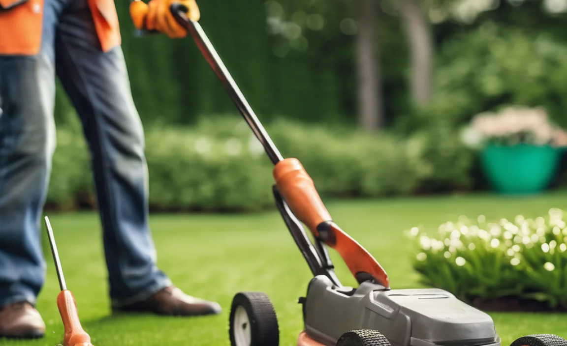 Lawn Gardeners and Their Tools