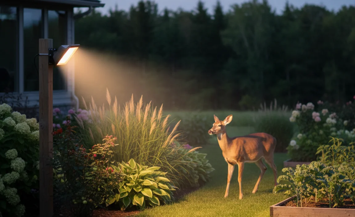Benefits of Using Motion Lights in Deer Deterrence