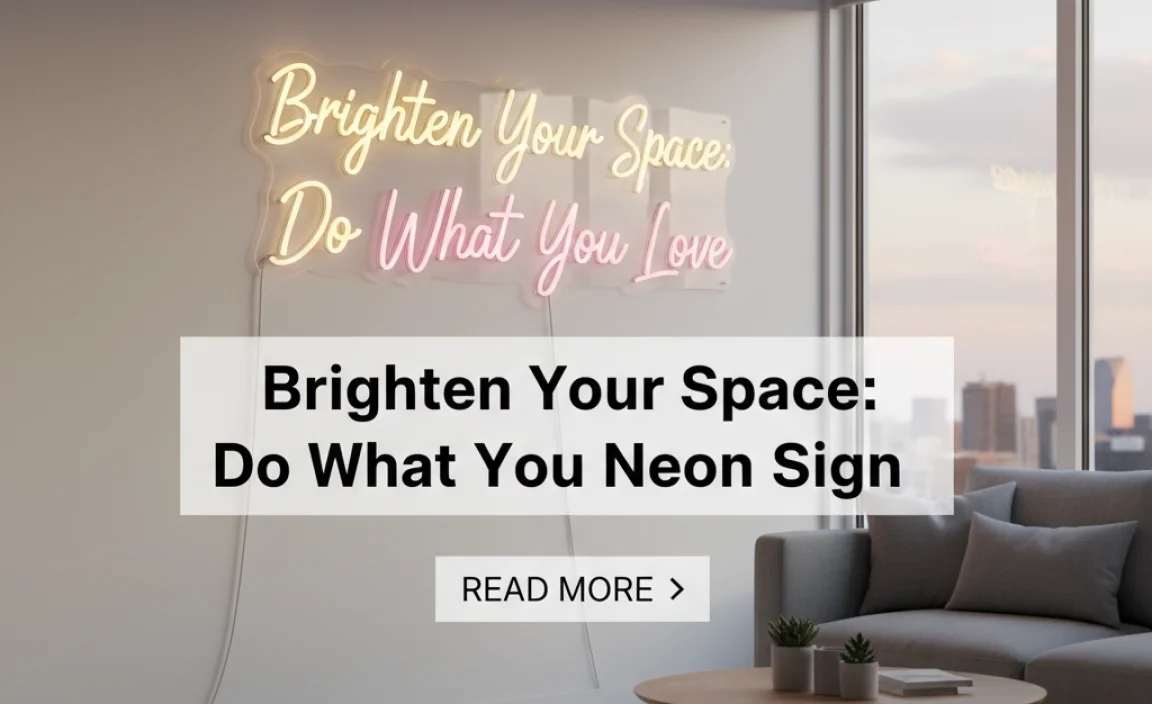 Brighten Your Space: Do What You Love Neon Sign
