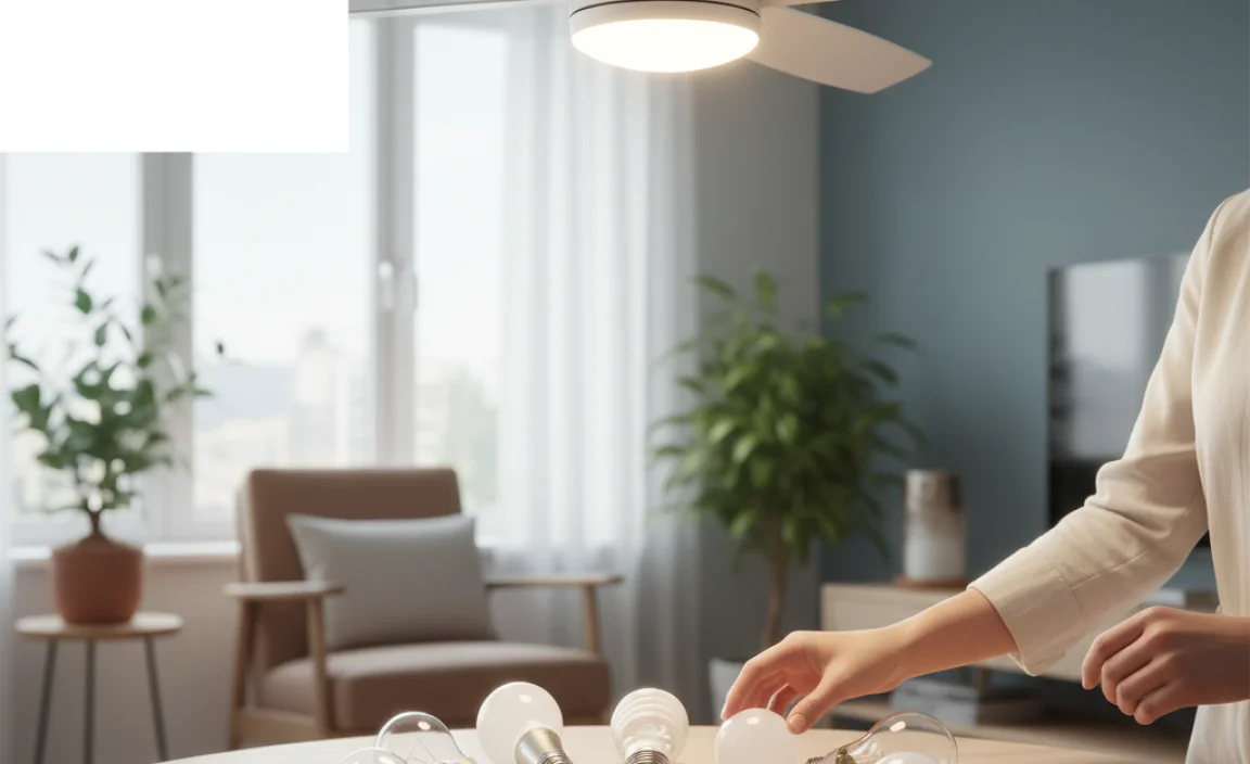 Choosing The Right Light Bulb For Ceiling Fan Lighting