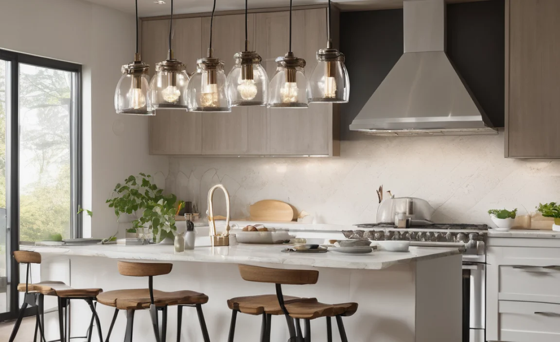 Cluster Pendant Lights for Kitchen Island