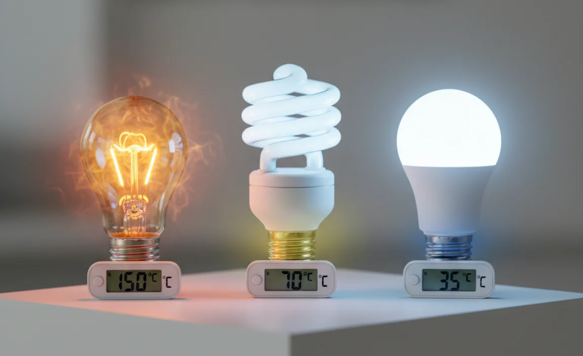 Comparative Heat Output of Different Bulb Types