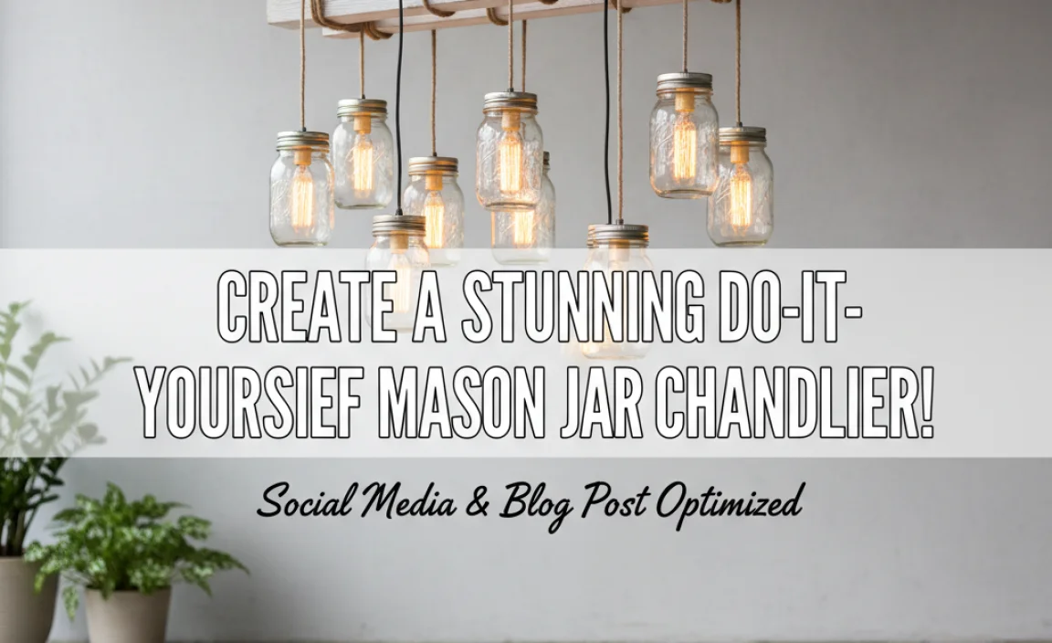 Create A Stunning Do-It-Yourself Mason Jar Chandelier!