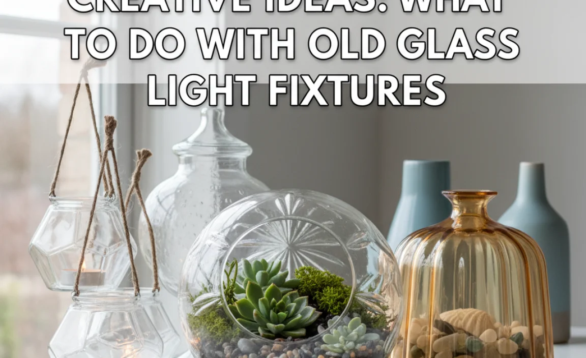 Creative Ideas: What To Do With Old Glass Light Fixtures