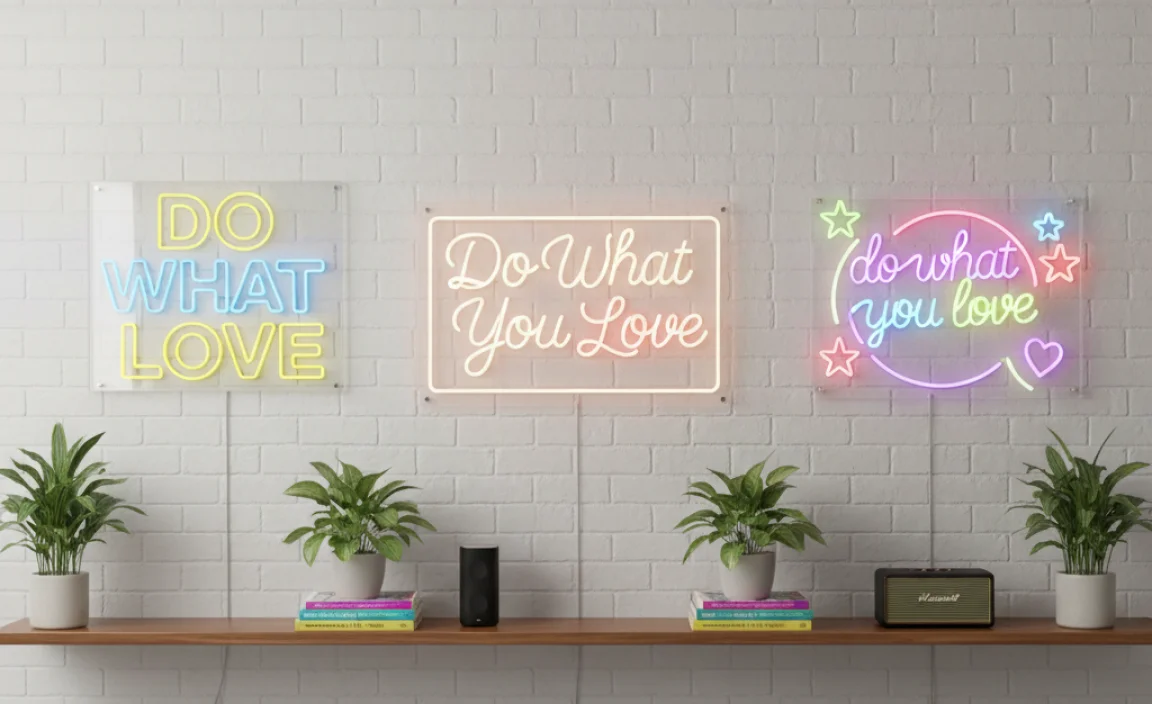 Different Styles and Variations of &#8220;Do What You Love&#8221; Neon Signs