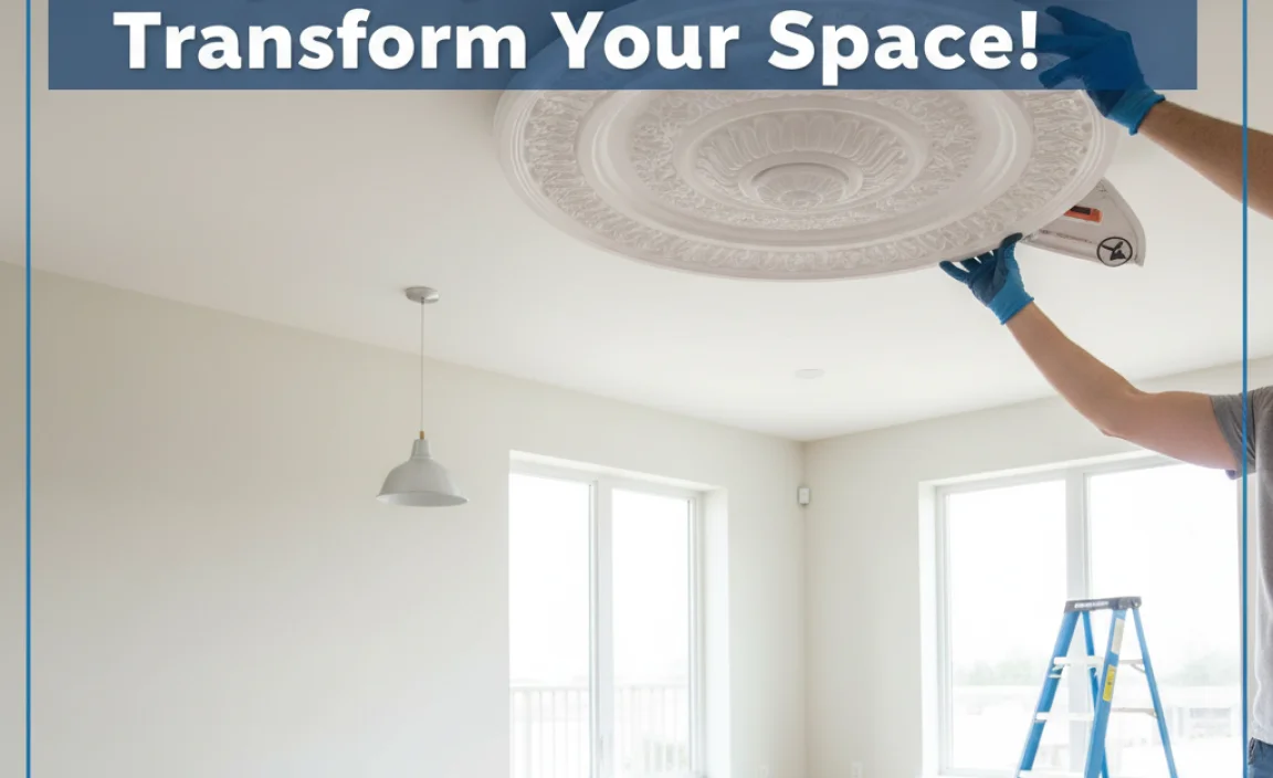 Diy Ceiling Medallion: Easy Steps To Transform Your Space!