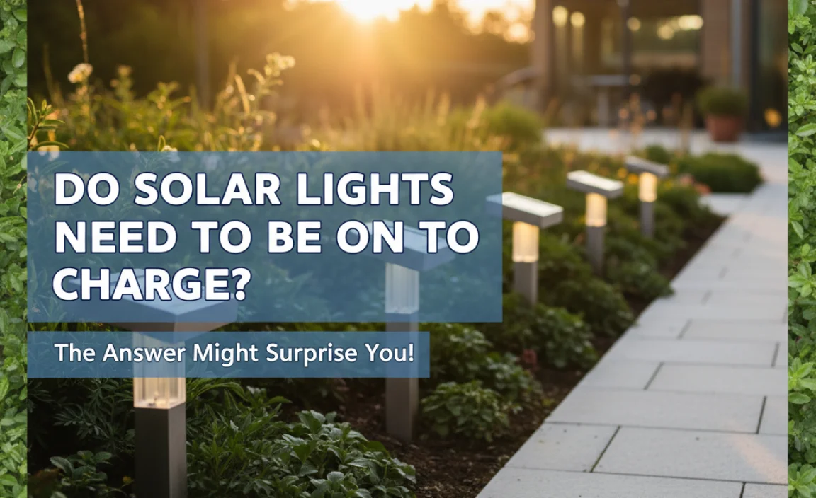 Do Solar Lights Need to Be On to Charge?