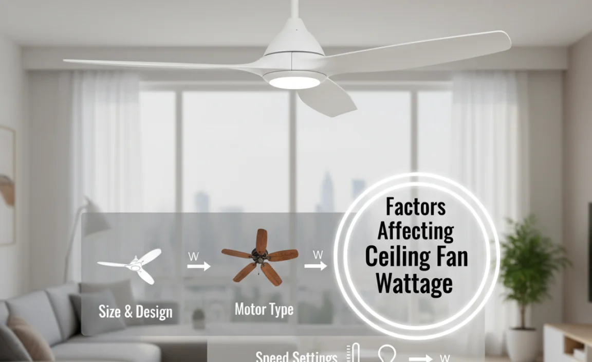 Factors Affecting Ceiling Fan Wattage