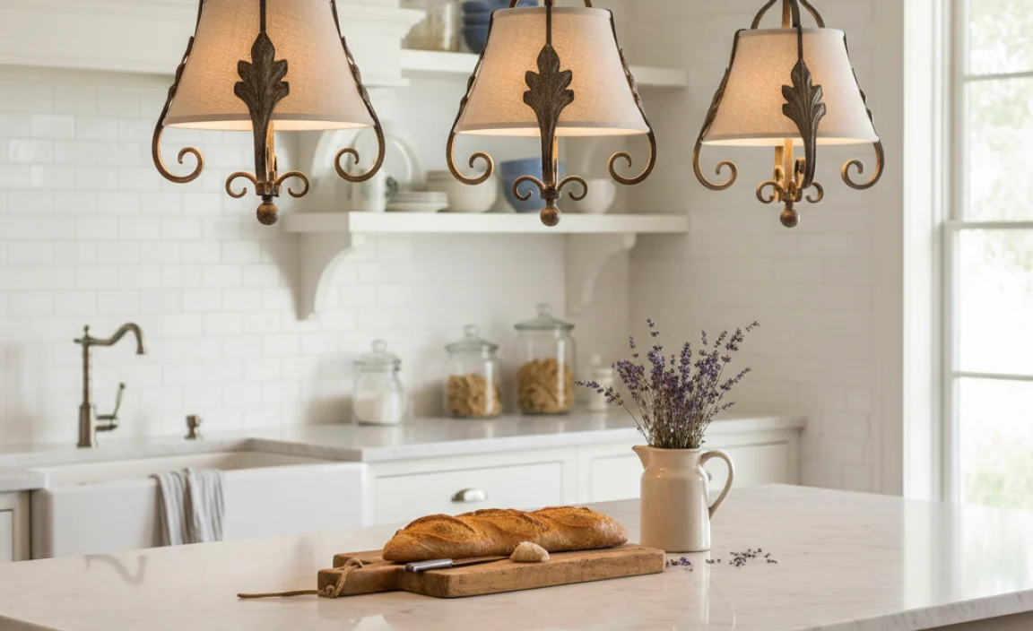 French Country Pendant Lighting for Kitchen