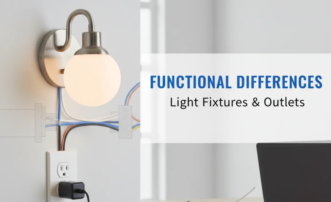 Functional Differences Between Light Fixtures and Outlets