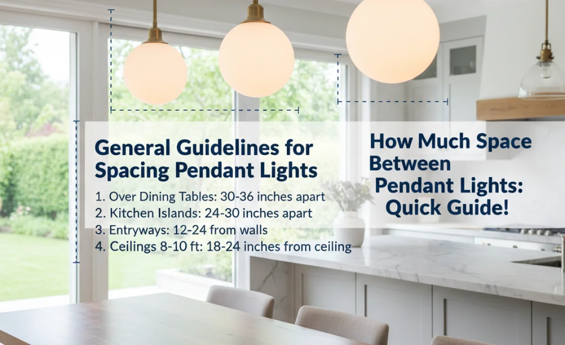General Guidelines for Spacing Pendant Lights