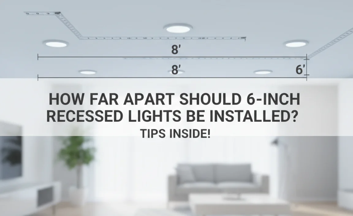 How Far Apart Should 6-Inch Recessed Lights Be Installed?