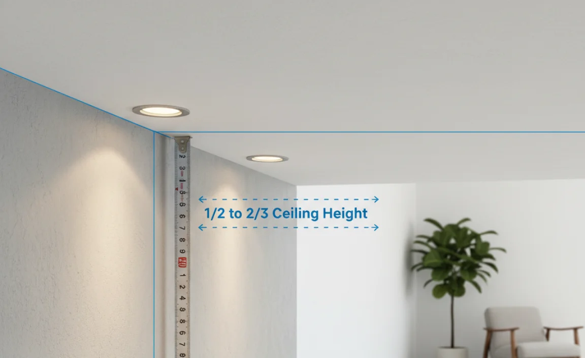 How Far Recessed Light Should Be From Wall: A Guide