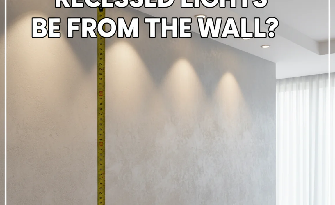 How Far Should Recessed Lights Be From The Wall?