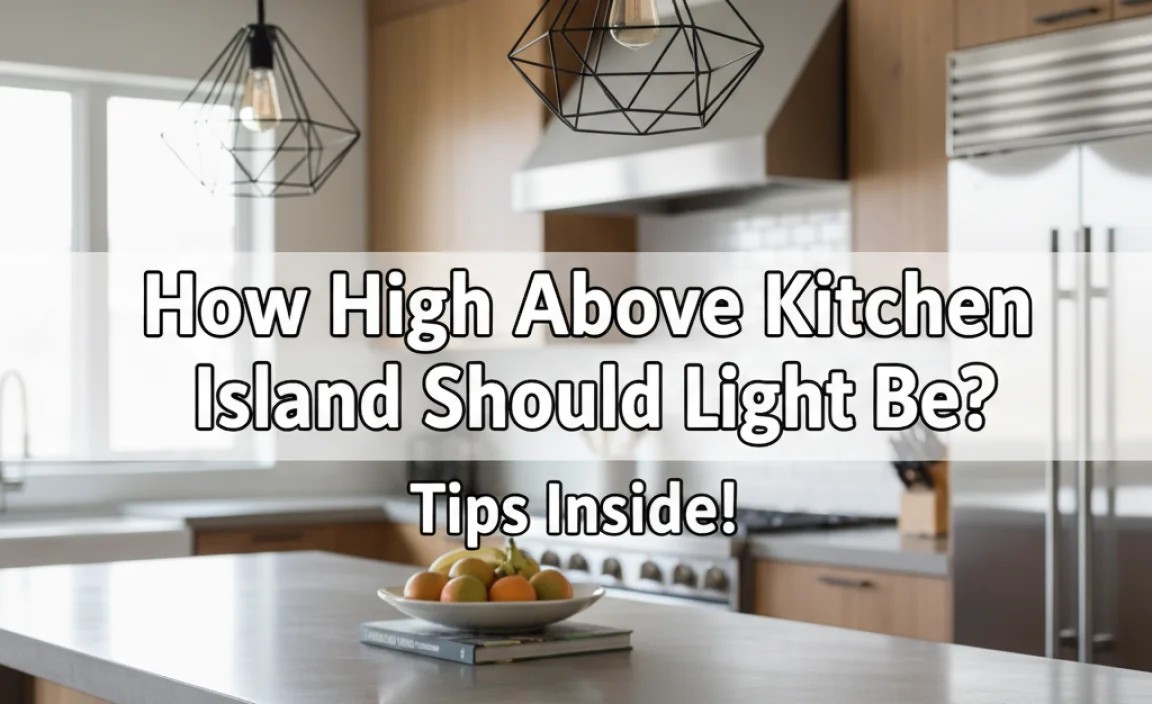 How High Above Kitchen Island Should Light Be? Tips Inside!
