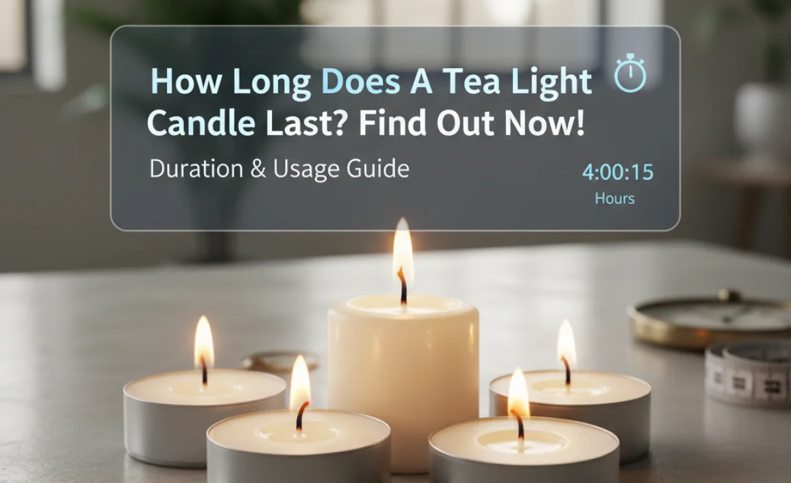 How Long Does A Tea Light Candle Last? Duration &amp; Usage Guide