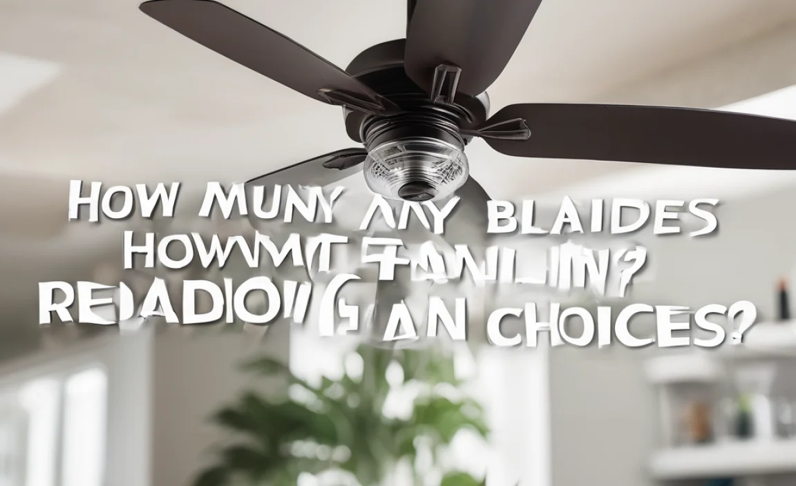 How Many Blades On A Ceiling Fan: Ideal Choices Explained!