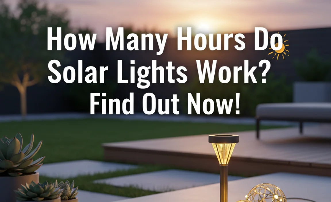 How Many Hours Do Solar Lights Work? Find Out Now!