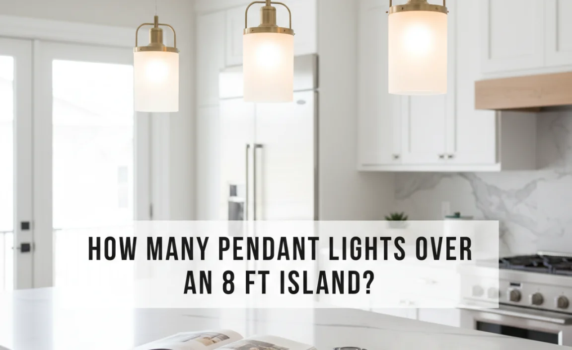 How Many Pendant Lights Over an 8 Ft Island?