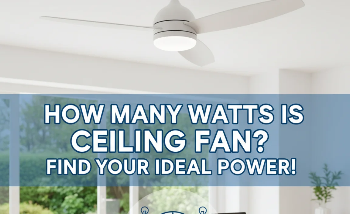 How Many Watts Is Ceiling Fan? Find Your Ideal Power!