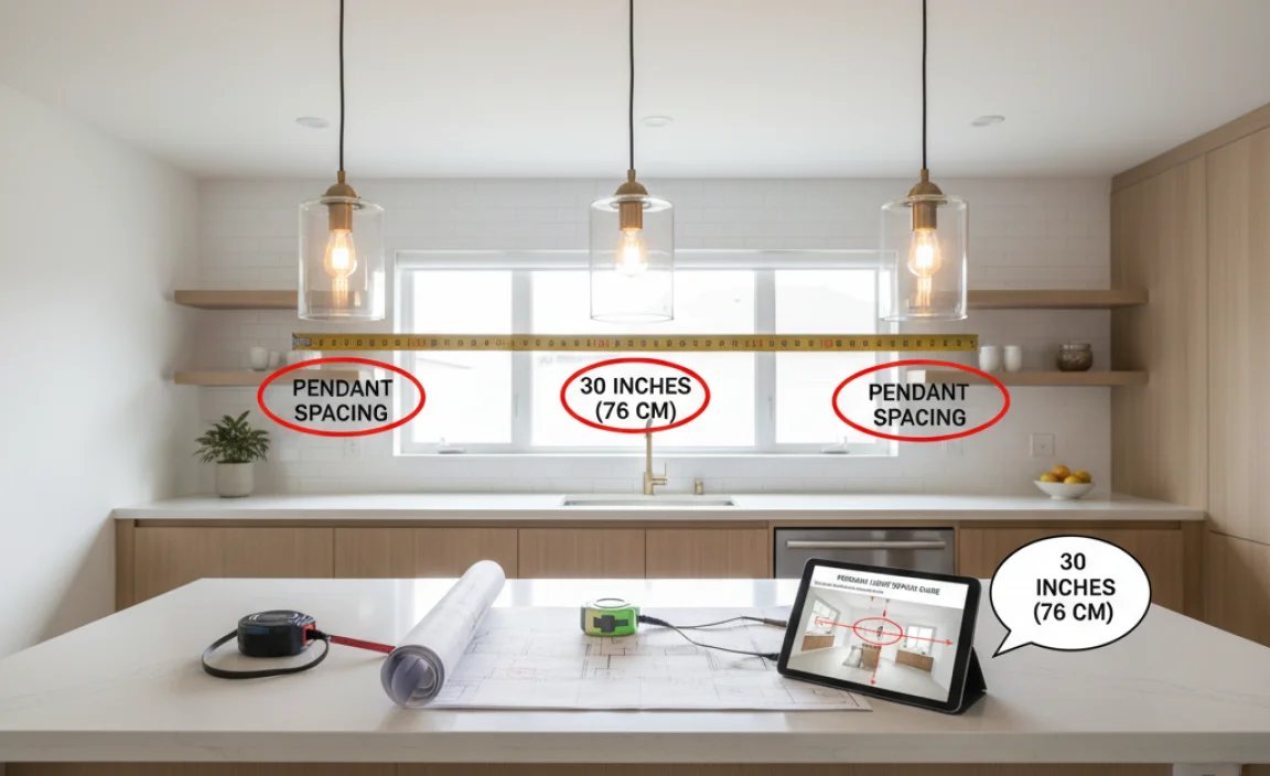 How Much Space Between Pendant Lights