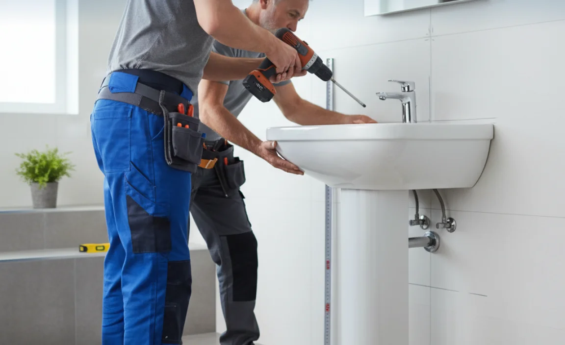 How To Attach A Pedestal Sink To The Wall Properly
