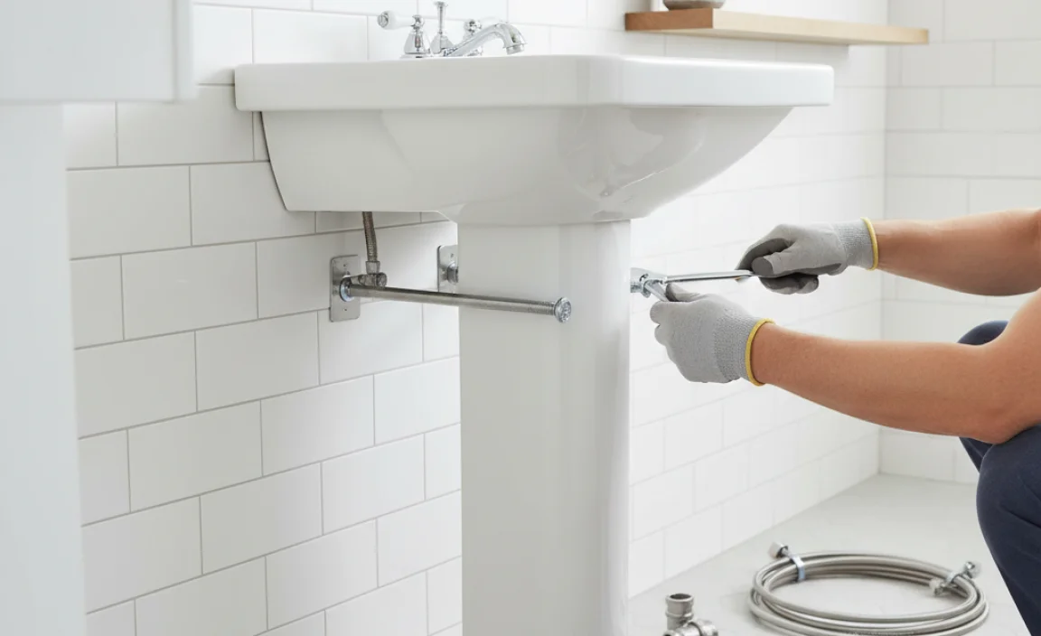 How to Attach a Pedestal Sink to the Wall