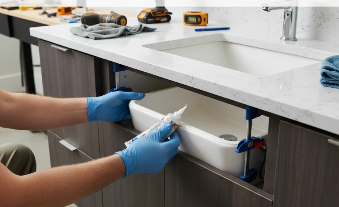 How to Attach a Sink to a Vanity