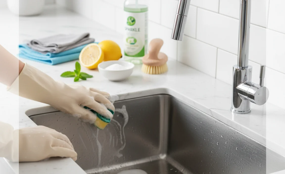 How to Clean a Kitchen Sink