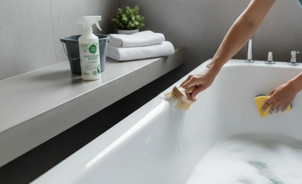 How to Clean a Porcelain Bathtub