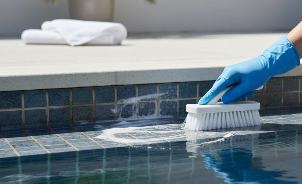How to Clean Pool Tile Grout