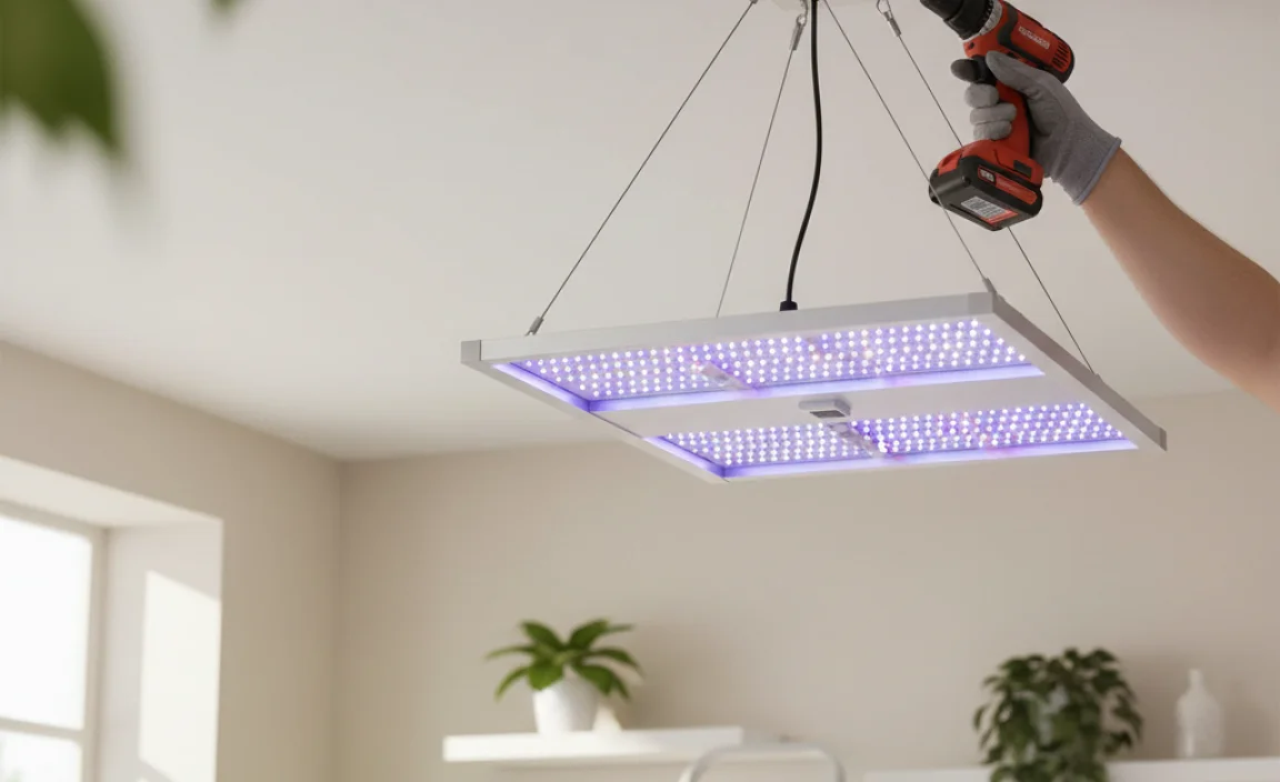 How To Hang A Grow Light From The Ceiling Easily