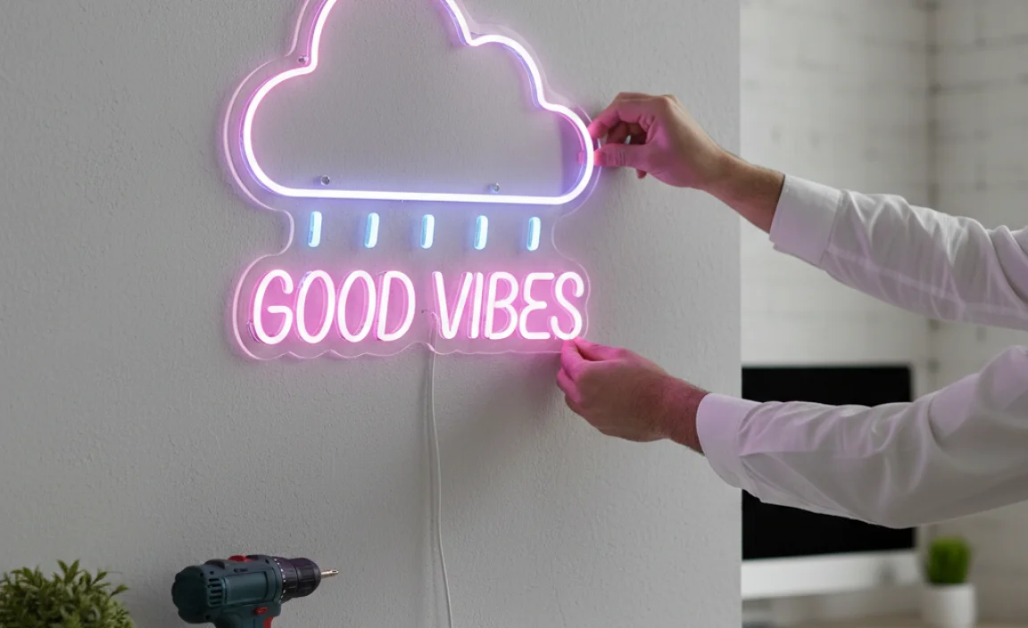 How To Hang A Neon Sign On A Wall Easily And Securely