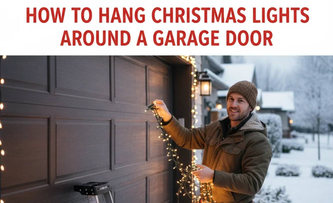 How to Hang Christmas Lights Around a Garage Door