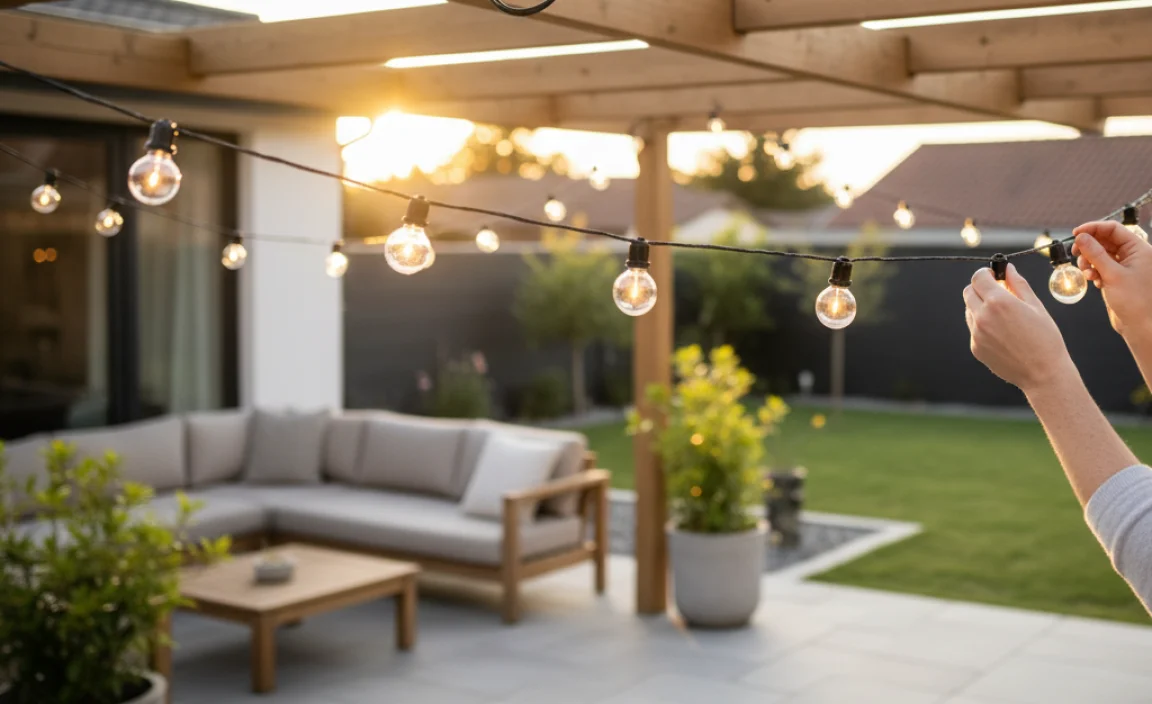 How to Hang Solar String Lights